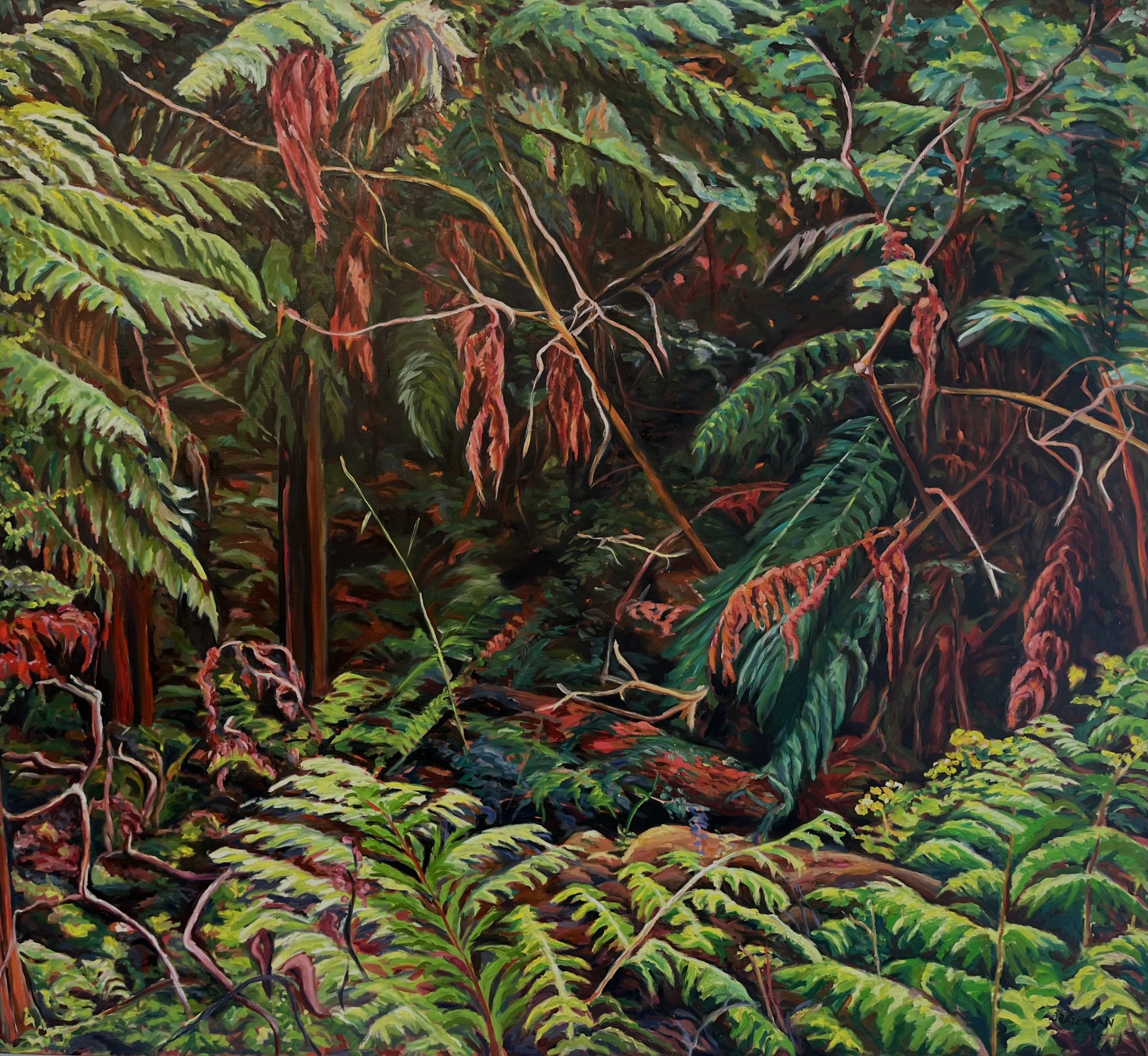 Barbara Bateman, Inner Space 2005, Oil on Linen, 150x135cm, resized