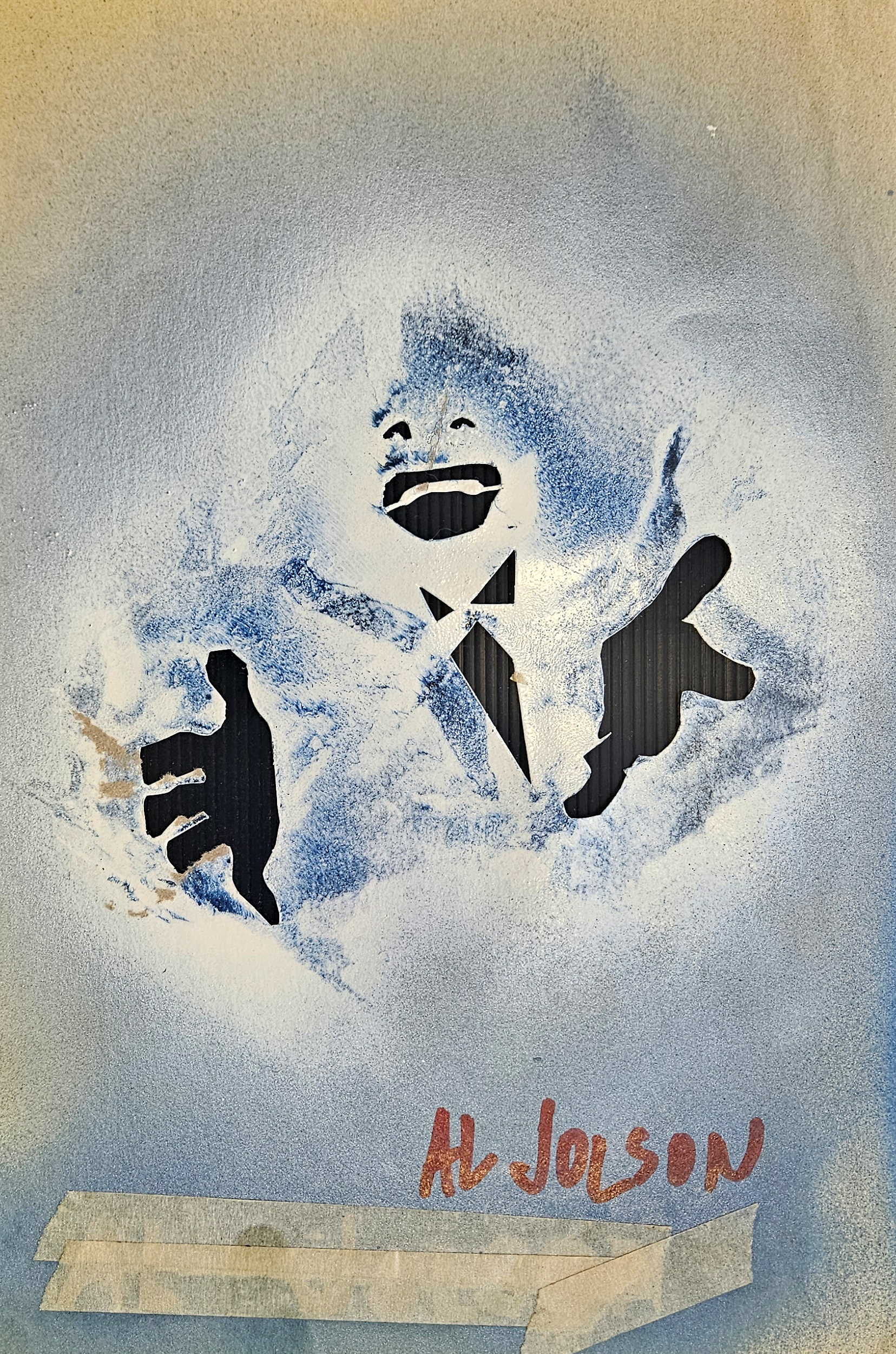 STENCIL AL JOLSIN c 1977