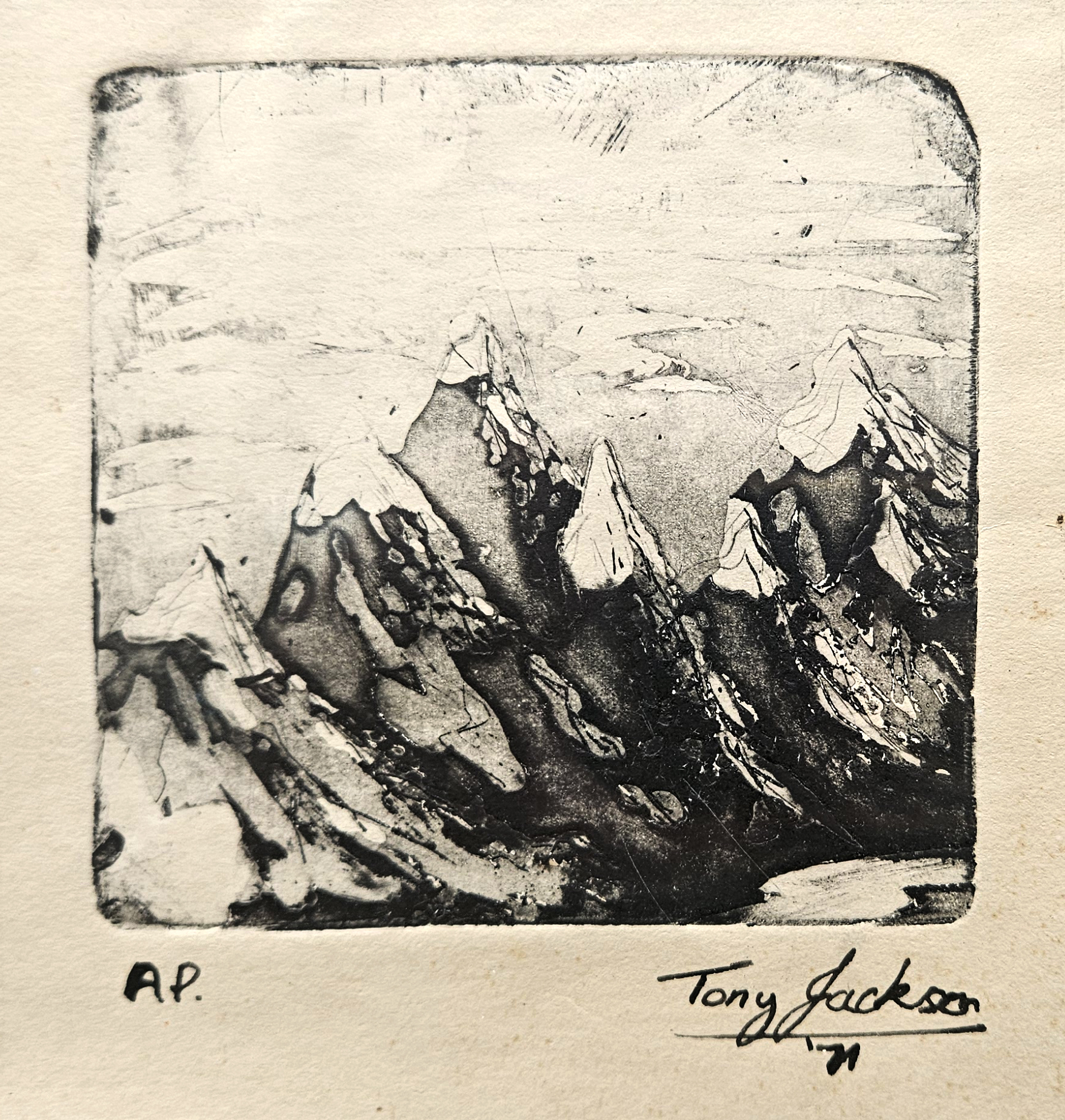 TONY MOUNTAIN ETCHING 1971
