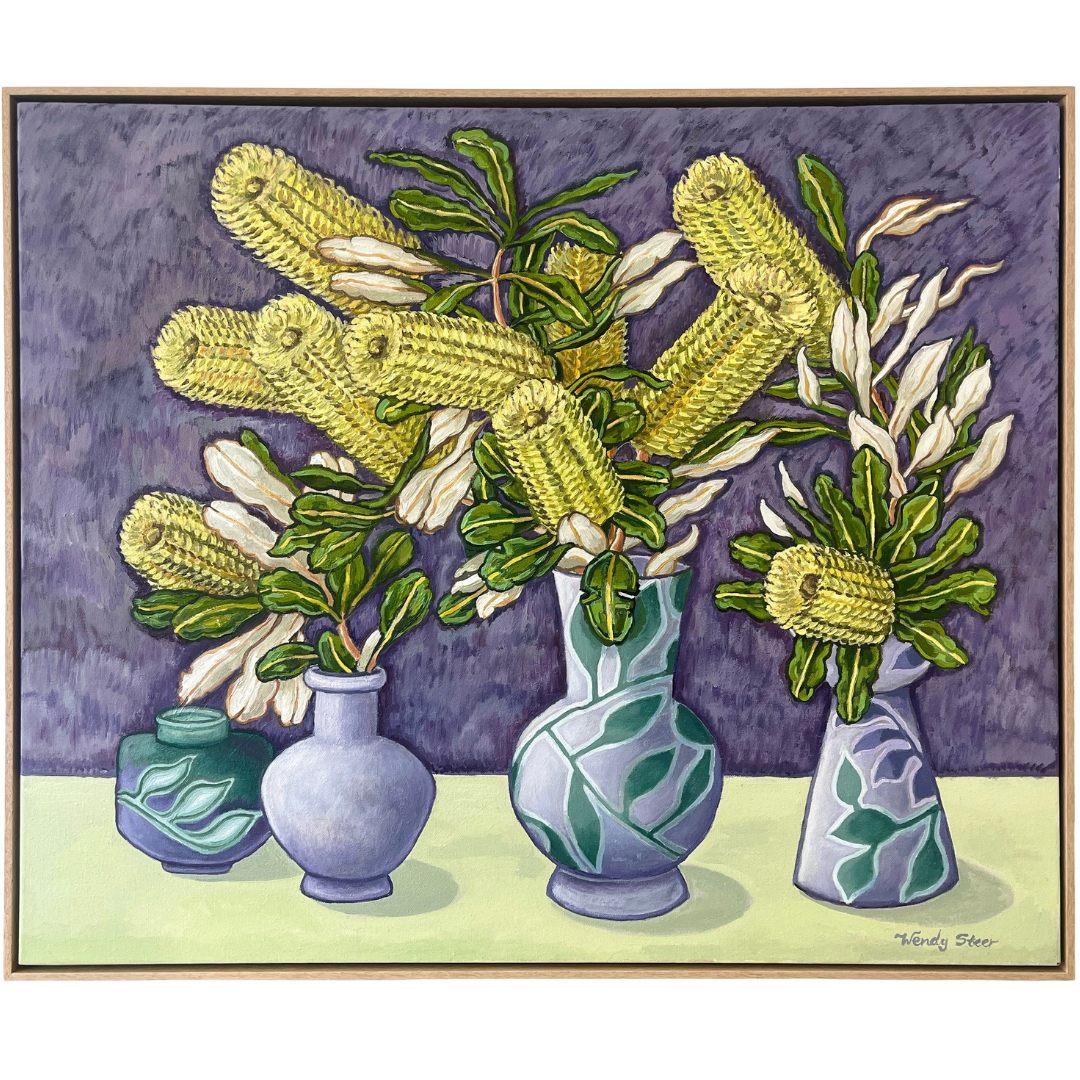 Nunzio painting ‘Yellow marigolds in unseen territories’ 2023