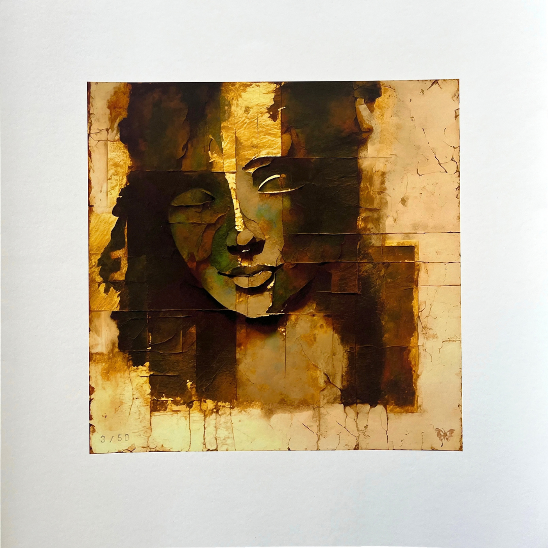 Nunzio painting ‘Yellow marigolds in unseen territories’ 2023